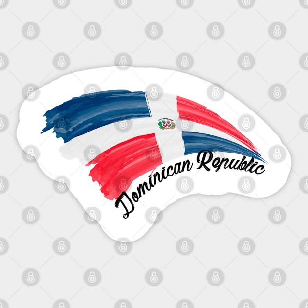 Dominican Republic flag Sticker by SerenityByAlex